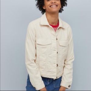 H&M White corduroy jacket